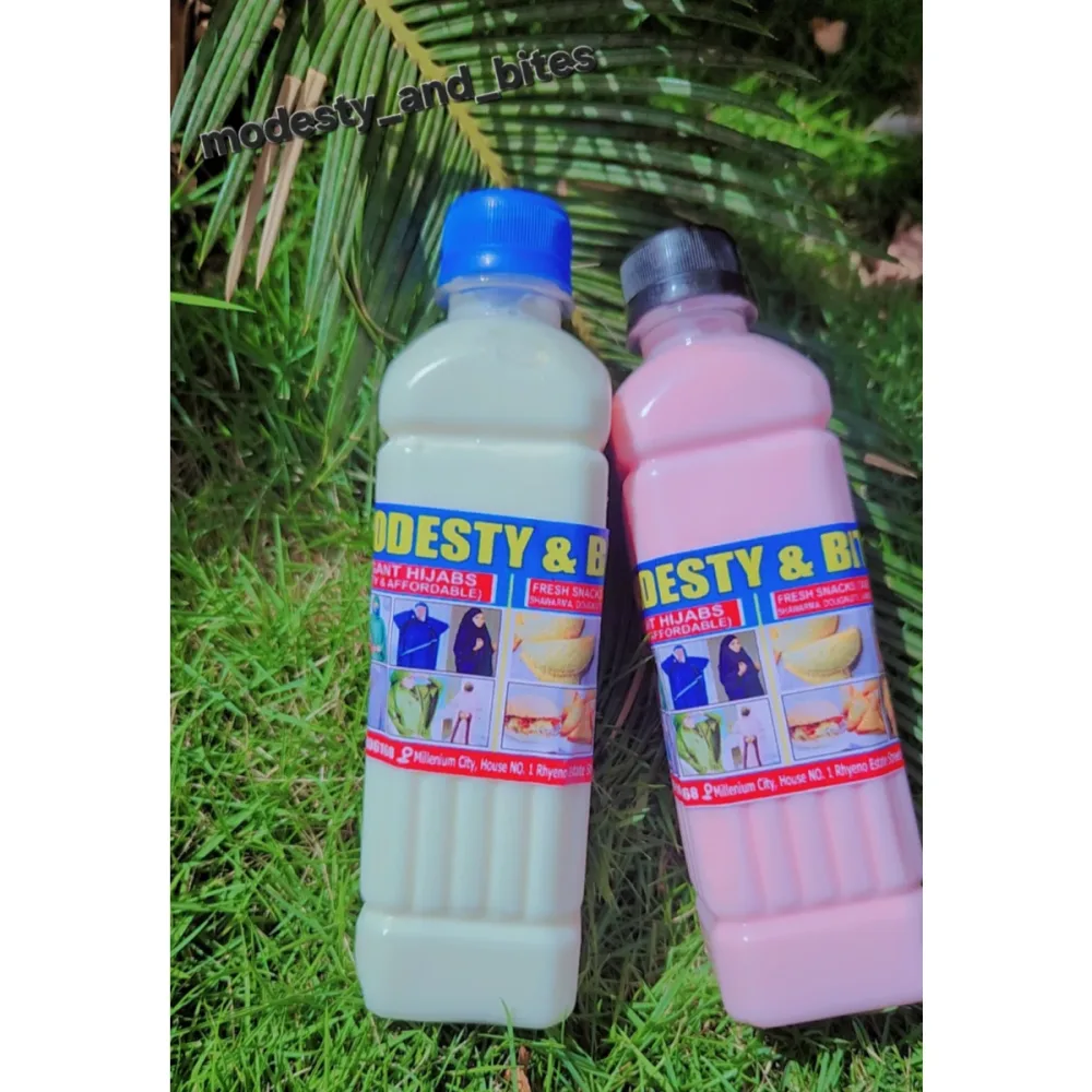 Side view of milkshake