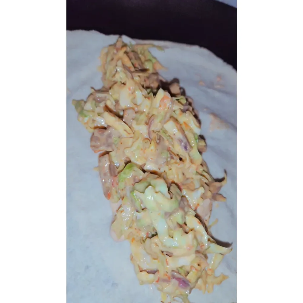 Side view of Beef Shawarma
