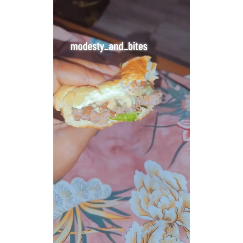 Side view of Burger